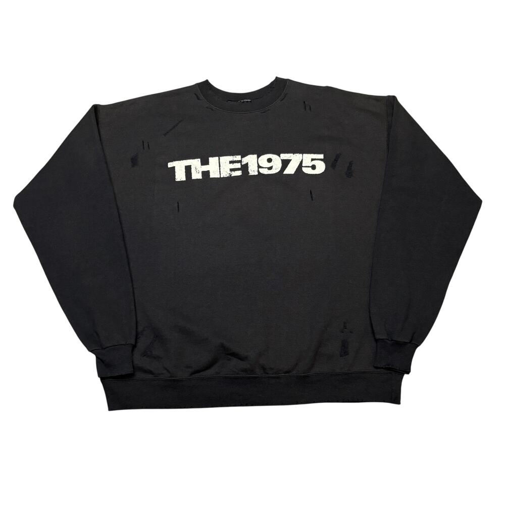 The 1975 Distressed Band Crewneck Sweatshirt Pullover Men's XL Indie